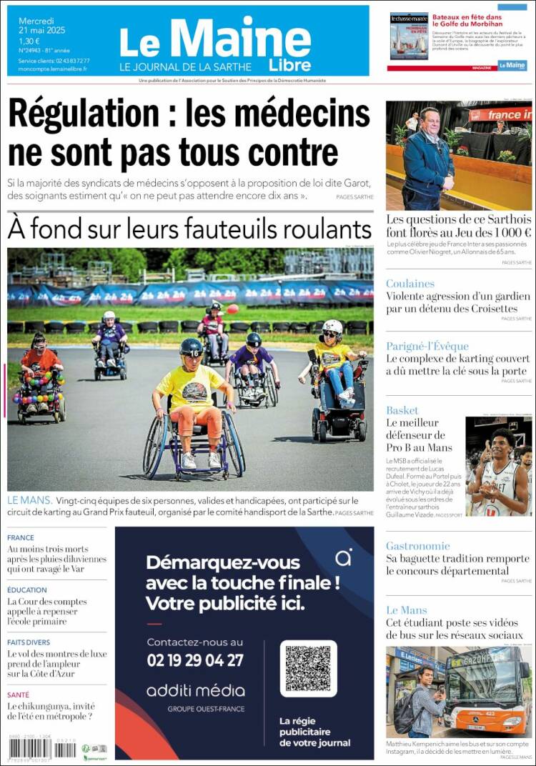 Portada de Le Maine Libre (France)