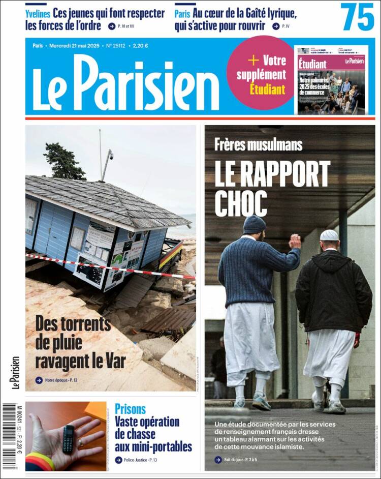 Portada de Le Parisien (France)
