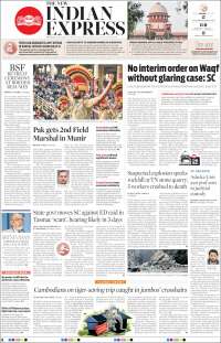 Portada de New Indian Express (Inde)
