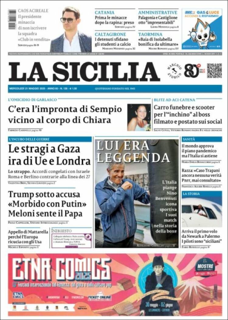 Portada de La Sicilia (Italie)