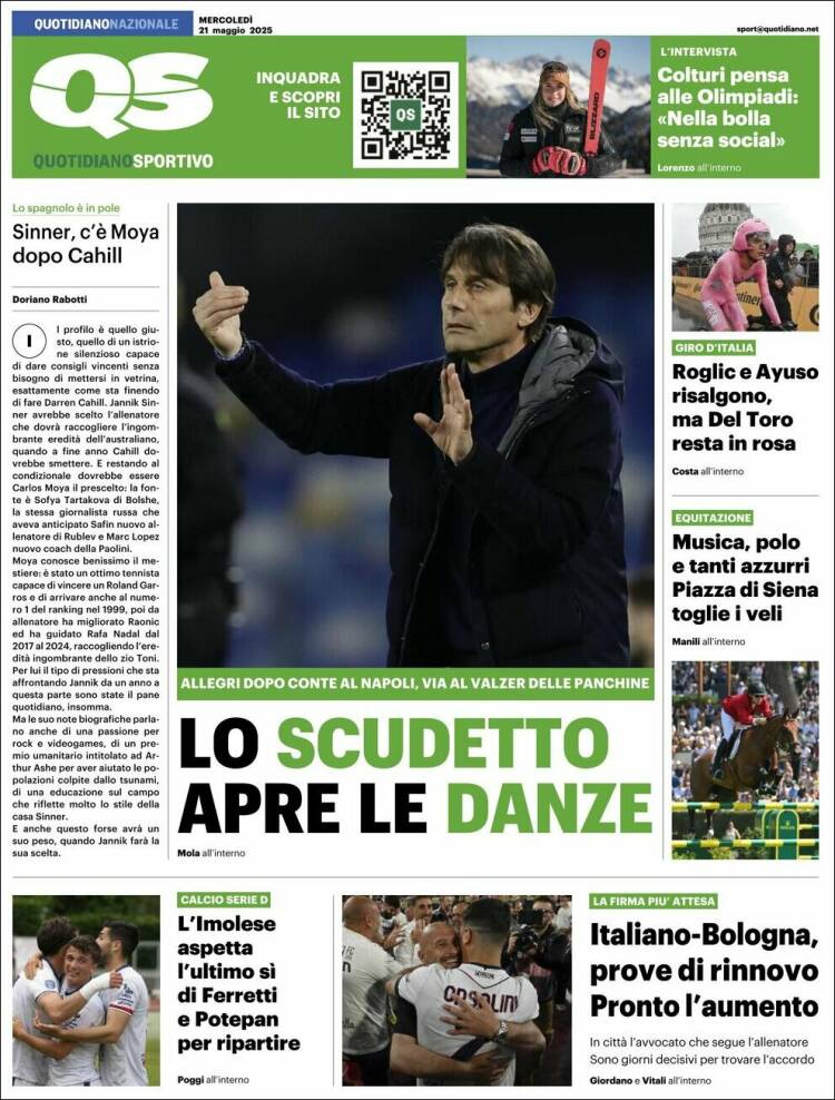 Portada de Quotidiano Sportivo (Italie)