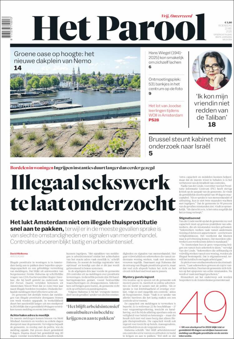 Portada de Het Parool (Pays-Bas)