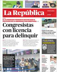 Portada de La Republica (Perú)
