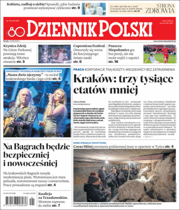 Portada de Dziennik (Pologne)