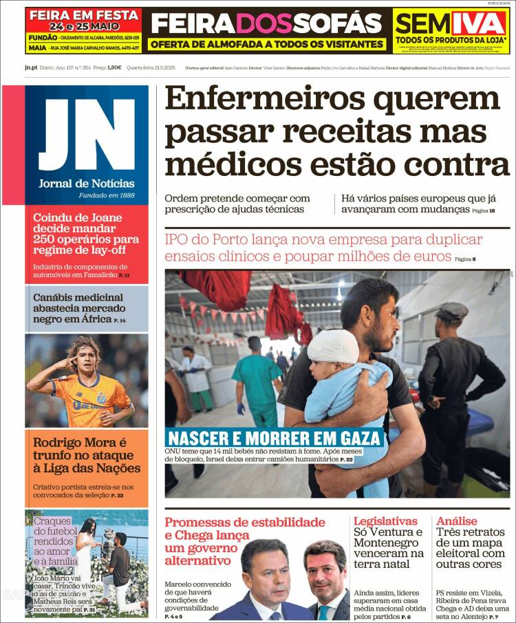 Portada de Jornal de Notícias (Portugal)