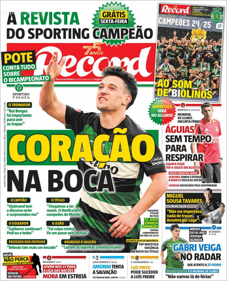 Portada de Record (Portugal)