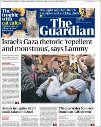 Portada de The Guardian (Royaume-Uni)