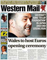 Portada de Western Mail (Royaume-Uni)