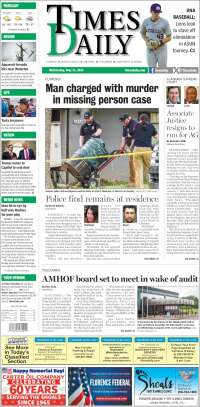Portada de Times Daily (USA)