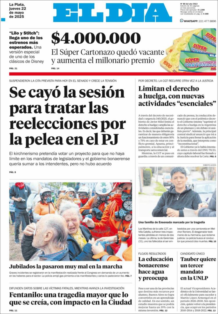 Portada de El Día de la Plata (Argentina)