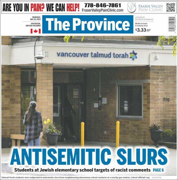 Portada de The Province (Canadá)