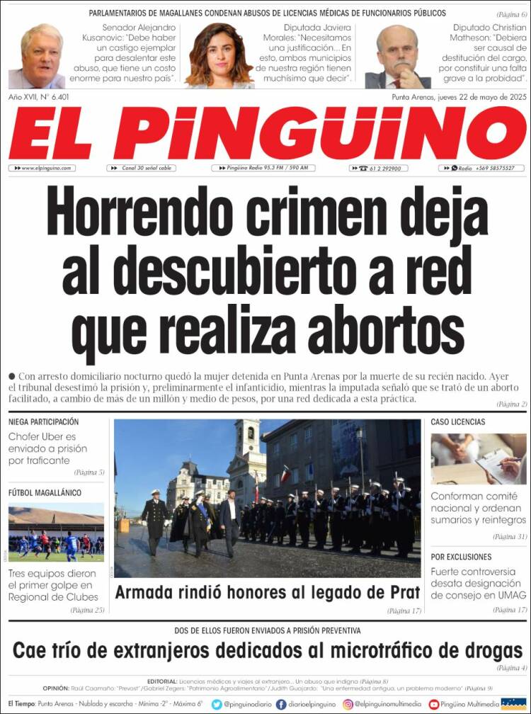 Portada de El Pingüino (Chili)