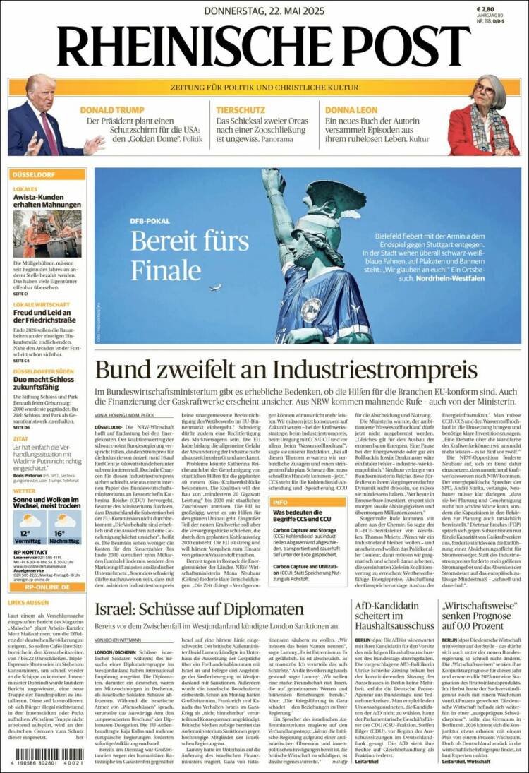 Portada de Rheinische Post (Allemagne)
