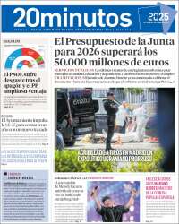 Portada de 20 Minutos - Sevilla (España)