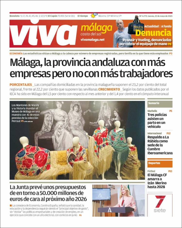 Portada de Viva Málaga (España)
