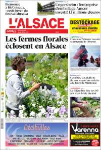 Portada de Journal L'Alsace (Francia)