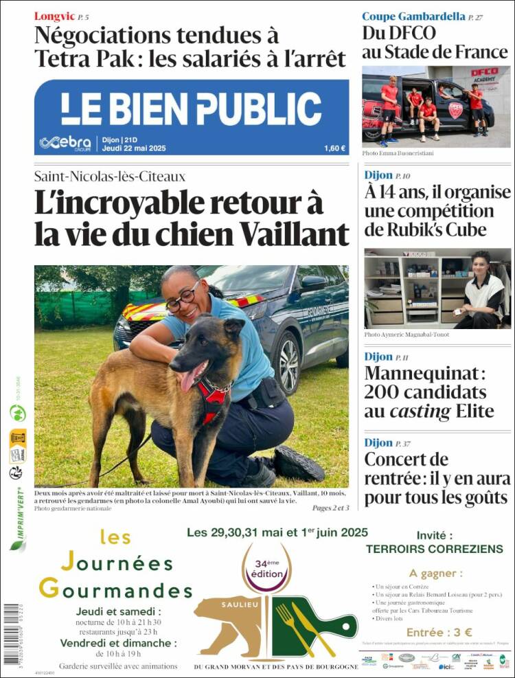 Portada de Le Bien Public (France)