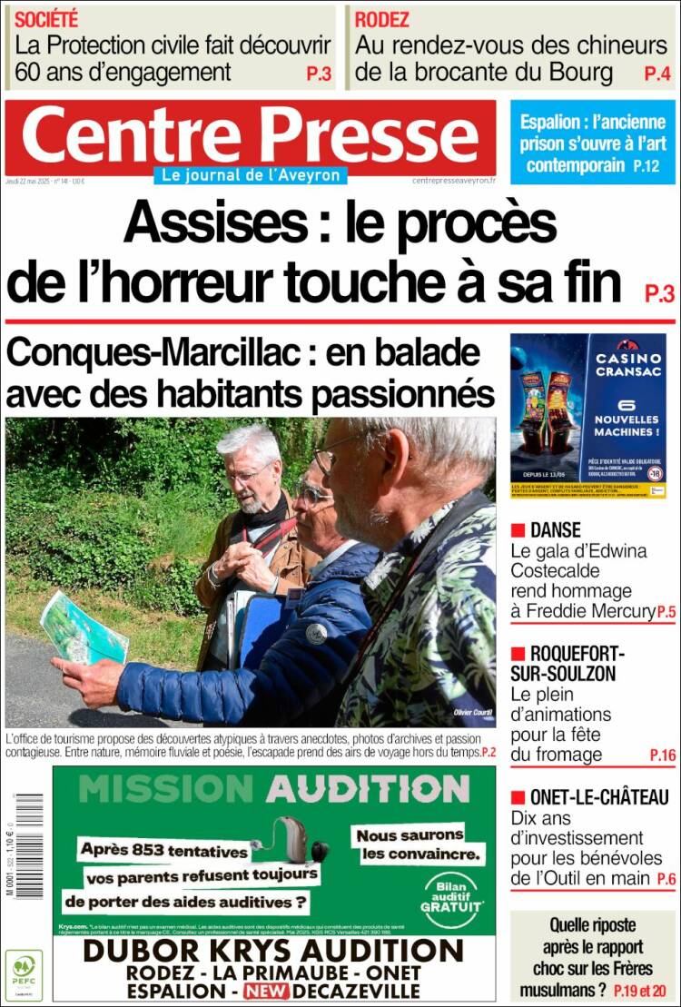 Portada de Centre Presse (France)
