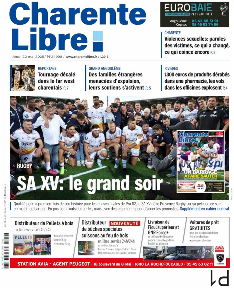 Portada de Charente Libre (France)