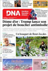 Portada de Les Dernières Nouvelles d'Alsace (Francia)
