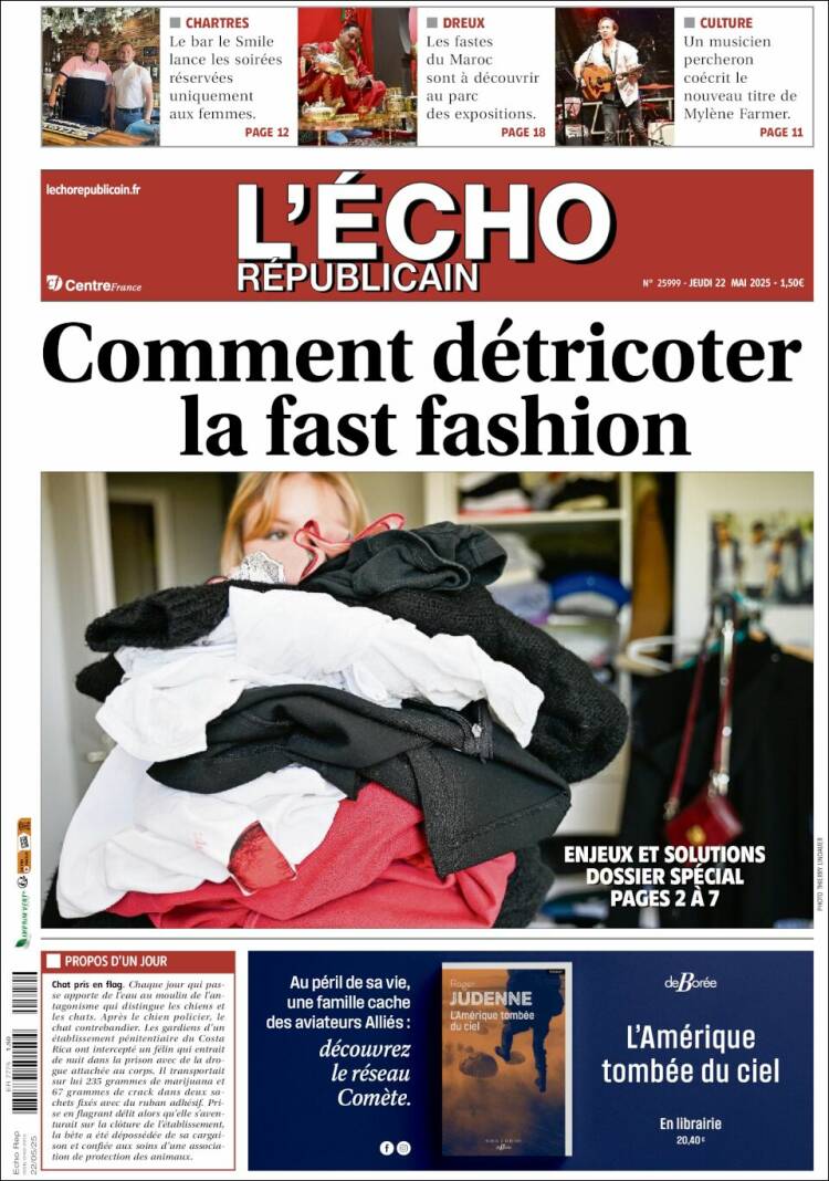 Portada de L'Echo Républicain (France)