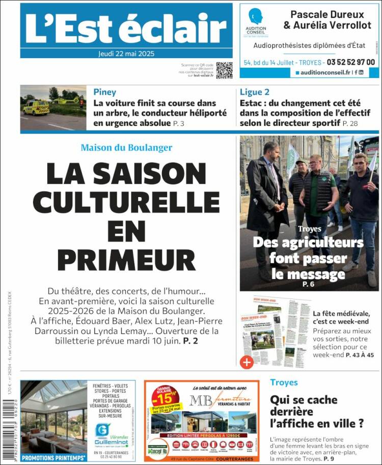 Portada de L'Est Eclair (France)