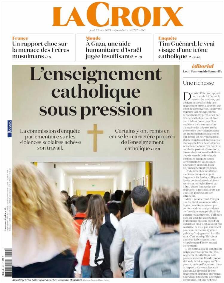 Portada de La Croix (France)