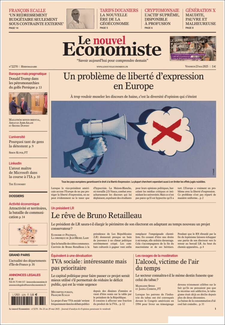 Portada de Le nouvel Economiste (France)