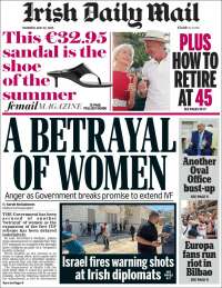 Portada de Irish Daily Mail (Irlande)
