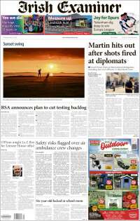 Portada de Irish Examiner (Irlande)