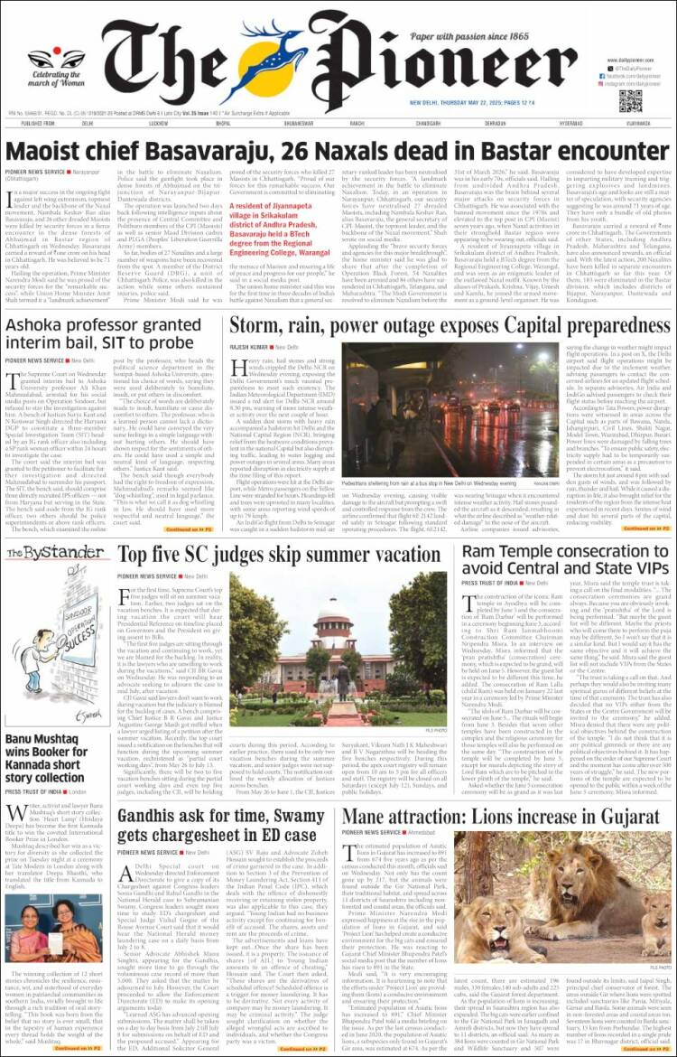 Portada de The Pioneer (Inde)