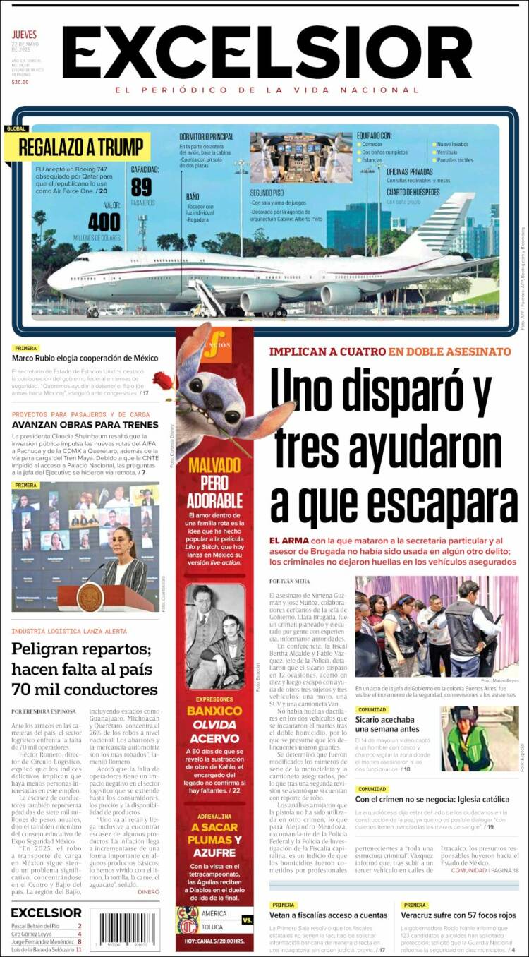 Portada de Excelsior (México)