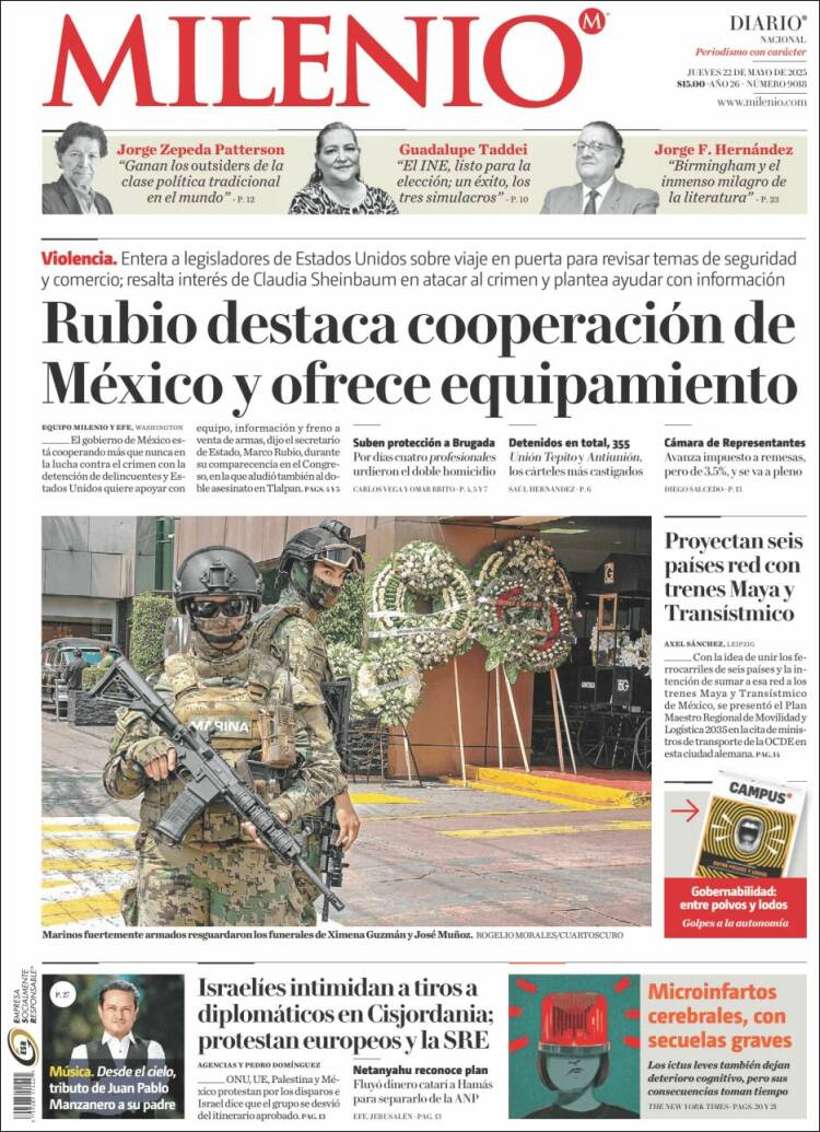 Portada de Milenio (México)