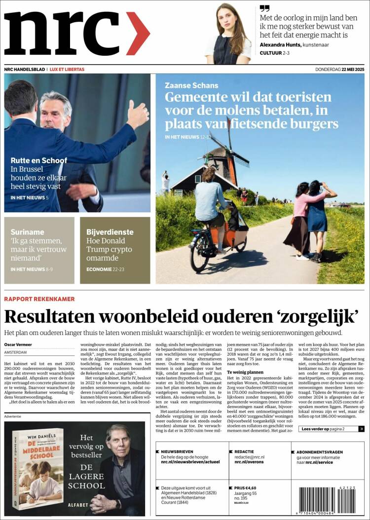 Portada de NRC Handelsblad (Pays-Bas)