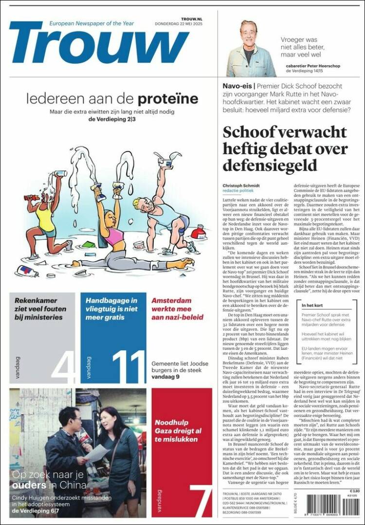 Portada de Trouw (Pays-Bas)
