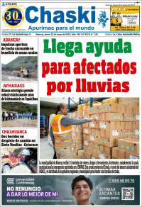 Portada de Diario Chaski (Pérou)