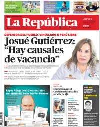 Portada de La Republica (Pérou)
