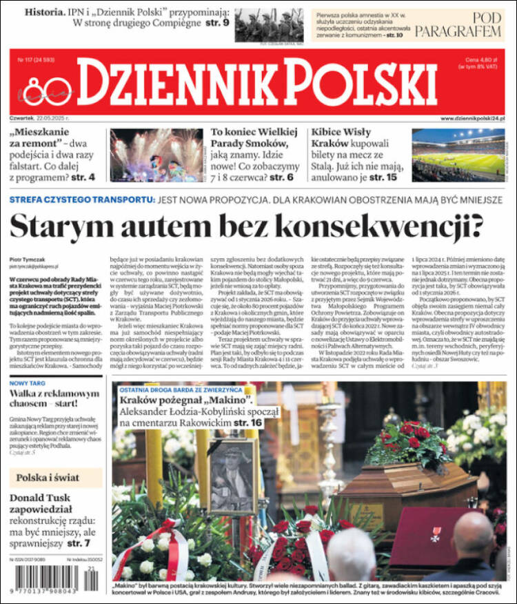 Portada de Dziennik (Pologne)