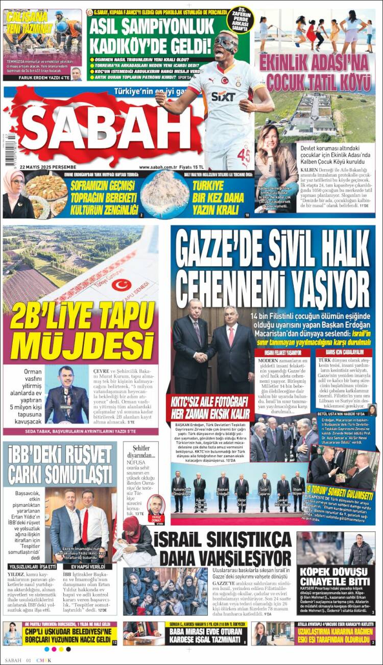 Portada de Sabah (Turquie)