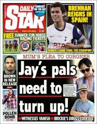 Portada de Daily Star (Royaume-Uni)