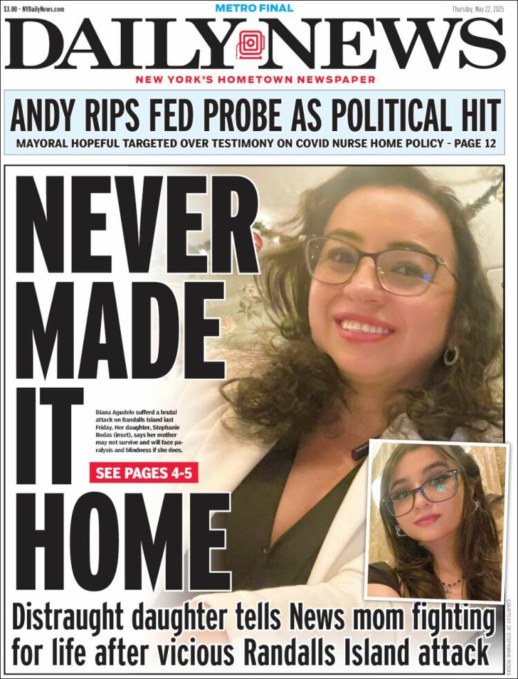 Portada de Daily News - New York (USA)