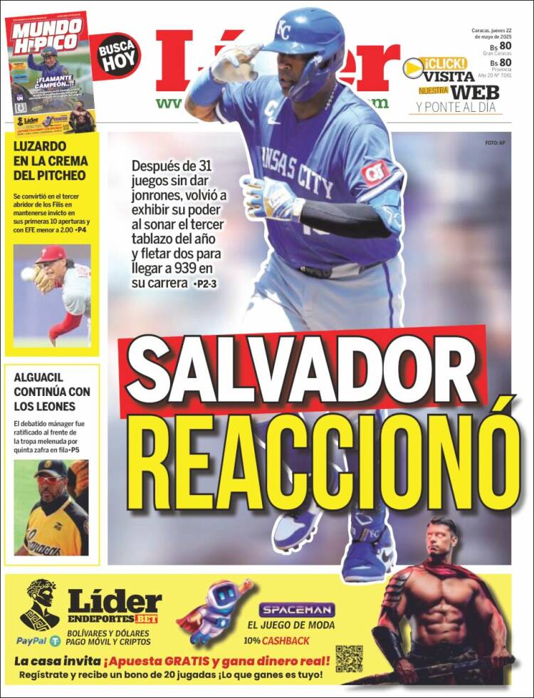 Portada de Lider en deportes (Venezuela)