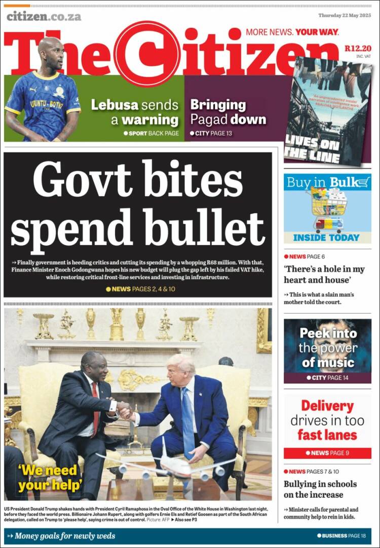 Portada de The Citizen (Afrique du Sud)