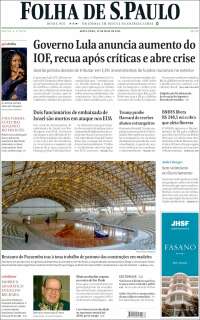 Portada de Folha de São Paulo (Brésil)