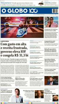 Portada de O Globo (Brésil)