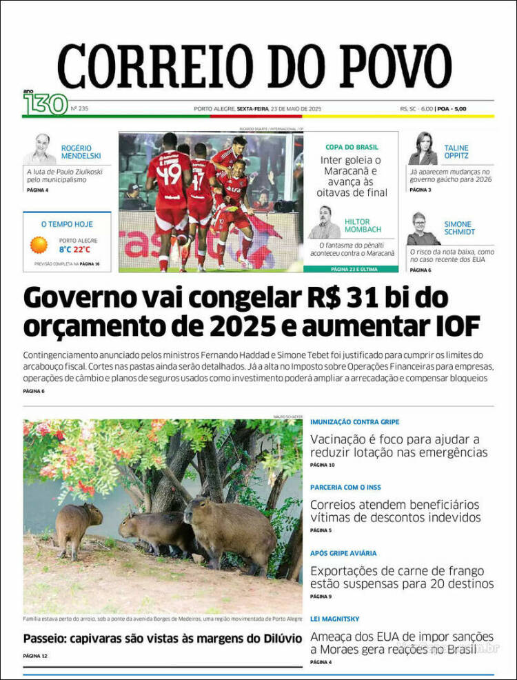 Portada de Correio Do Povo (Brésil)