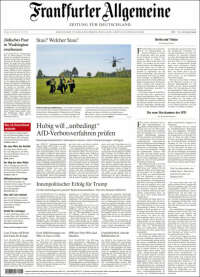 Portada de Frankfurter Allgemeine (Allemagne)