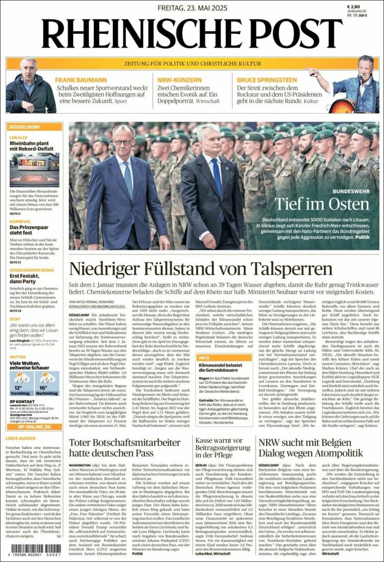 Portada de Rheinische Post (Allemagne)