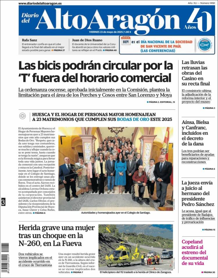 Portada de Diario del AltoAragón (España)