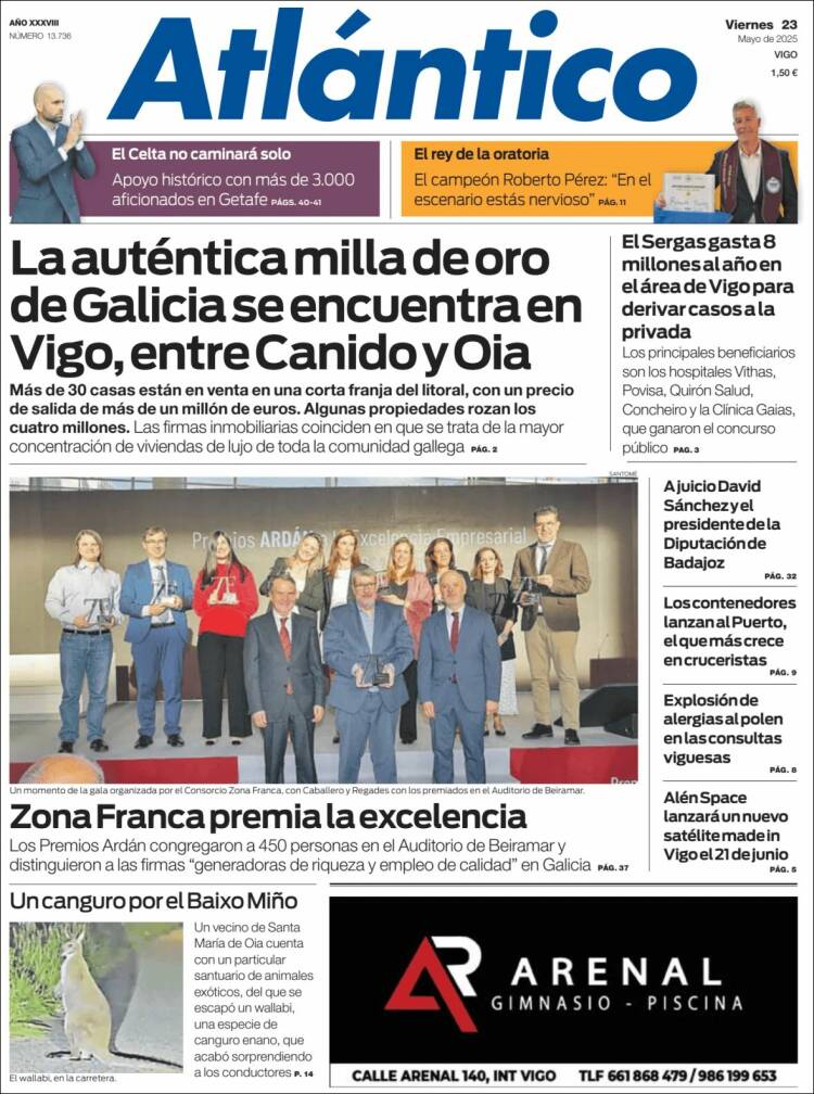 Portada de Atlántico Diario (España)